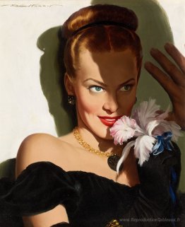 Fille avec une orchidée