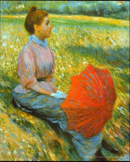 Dame dans une prairie