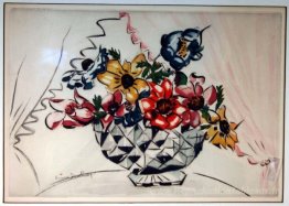 Pot de fleurs (Litograph avec Jacques Ville)