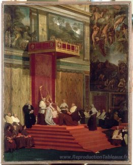 Pape Pie VII (Luigi Barnaba Chiaramonti) Assister à la chapelle