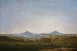 Paysage bohème avec le mont Millsheauer