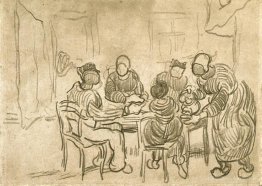 Croquis de la peinture "Les mangeurs de pommes de terre"