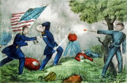 Mort du col Edward D. Baker à la bataille des balles bluff près