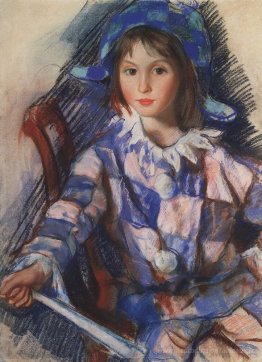 Tata Portrait dans le costume de Harlequin