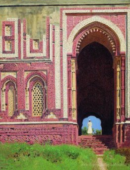 Porte près du Qutub Minar. Old Delhi