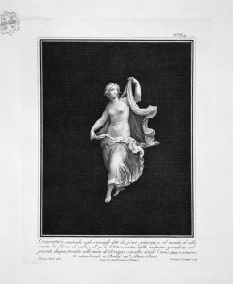 Danseuse à moitié nue, tirée d'une peinture de l'ancien pompeii