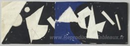 Relief Méta-Mécanique Bleu - Noir - Blanc