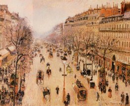 Boulevard Montmartre matin, temps gris