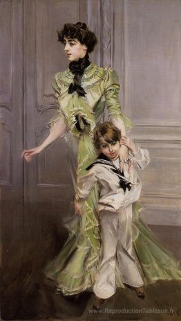 Madame Georges Hugo et son fils Jean