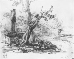 Paysage avec un puits
