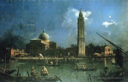 Célébration nocturne à l'extérieur de l'église de San Pietro di