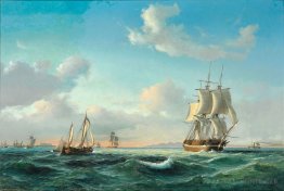 Le voilier ‚Johanna’ et d’autres navires à Sundet au large du ch