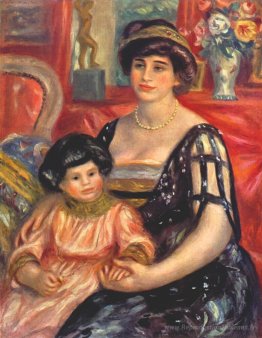 Portrait de Madame Duberville avec son fils Henri