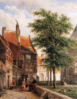 Vue derrière la grote Grote à Naarden