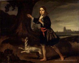 Un jeune garçon avec son chien