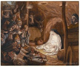 L'adoration des bergers, illustration pour «la vie du Christ»
