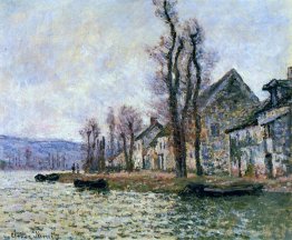 Le virage de la Seine à Lavacourt, hiver