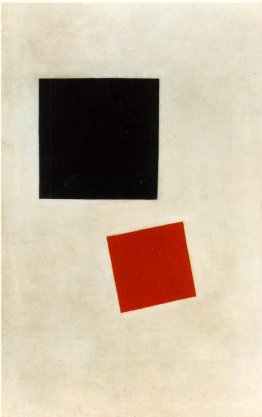 Carré noir et carré rouge