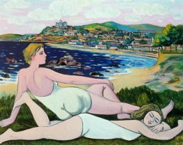 Baigneurs sur la plage de Santander