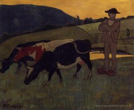 Paysan avec trois corbeaux
