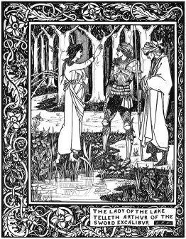 La dame du lac raconte Arthur de l'épée Excalibur