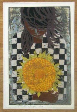 Fille avec tournesol