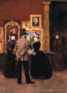 Mesdames avec un gentleman dans un chapeau haut