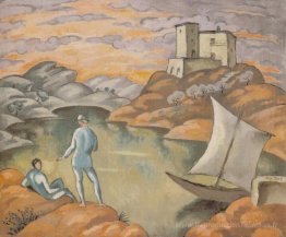 Paysage avec les marins