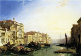 Venise Grand Canal, coucher de soleil