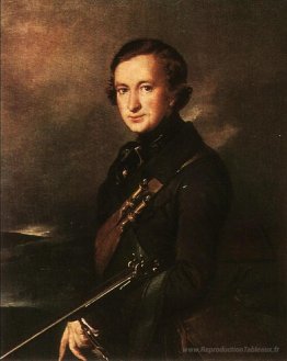 Portrait de Yu. F. Samarin dans la robe de chasse