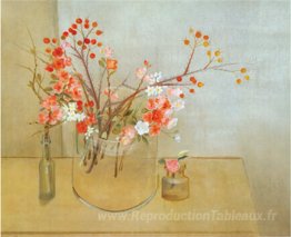 Bouquet d'hiver (coing fleuri, rosehaws, narcisse, rose d'hiver