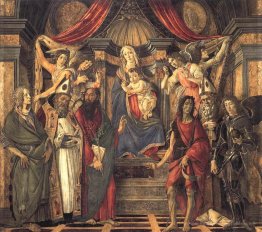 Vierge et enfant avec des saints du retable de San Barnabas