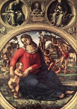 Madonna et enfant avec des prophètes