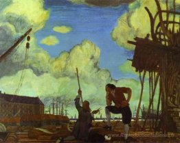 Peter le Grand aux Hollande. Amsterdam, le quai de la Compagnie