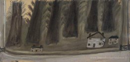Maisons et grands arbres