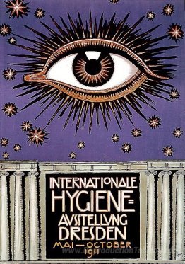 Affiche pour l'exposition internationale d'hygiène 1911 à Dresde