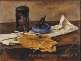 Nature morte. Feuilles de tabac.