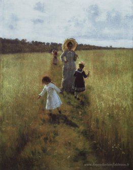 Sur le chemin des limites. VIRGINIE. Repina avec des enfants qui