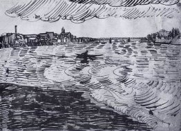 Rhône avec des bateaux et un pont