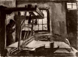 Intérieur avec un tisserand face à droite
