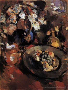 Nature morte avec fruits et bouteille
