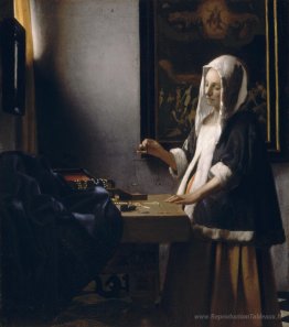 Femme tenant un équilibre