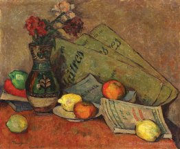Nature morte avec vase et fruits
