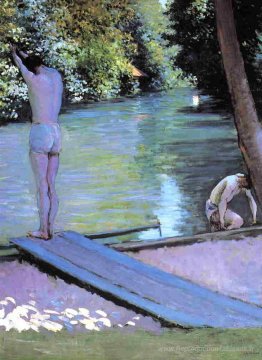 Bather se préparant à plonger
