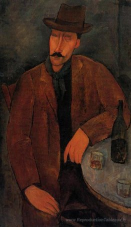 Homme avec un verre de vin