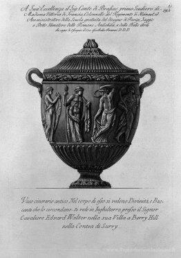 Vase urn avec des bacchae et divinité