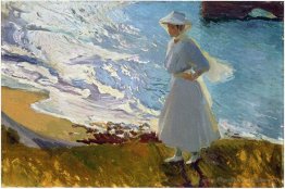 Maria à la plage, Biarritz