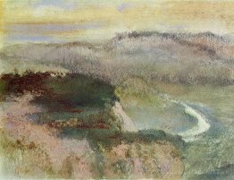 Paysage avec des collines
