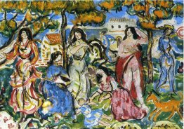 Figures dans un paysage