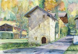 Maison du sou dans le village Glutières; Une maison de taxe dans
